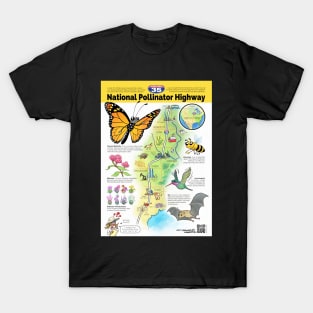US National Pollinator Highway Map - I-35 T-Shirt